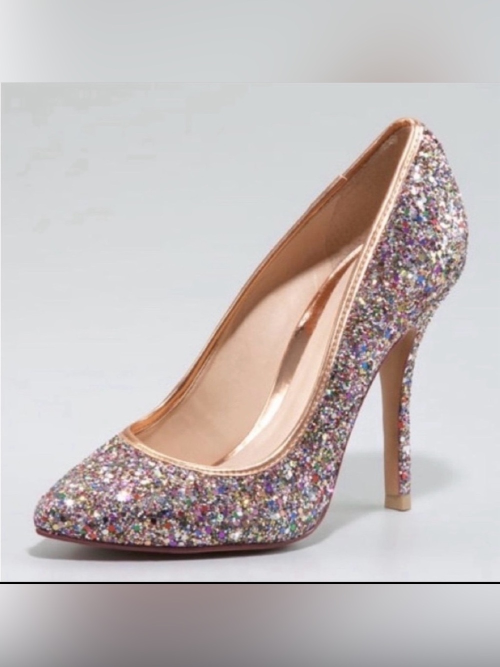 Schutz Delila Women’s Size 6 Multicolor Glitter Sparkle Pointed Toe Heels Pumps - Picture 2 of 12